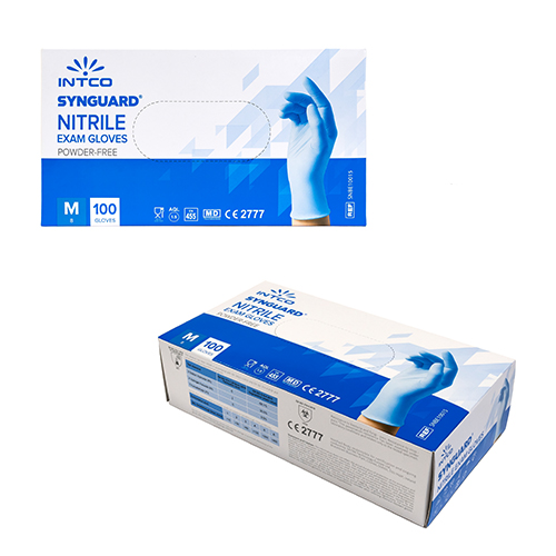 Medium Blue Nitrile Gloves, Powder Free - Medline Scientific